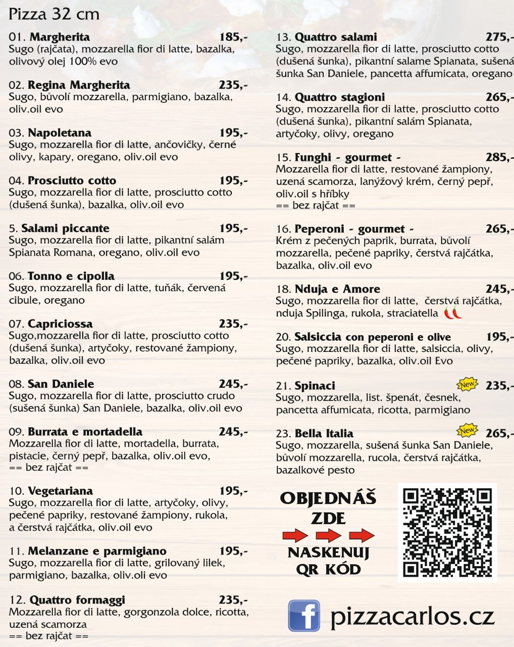 PIZZA CARLOS DĚČÍN NABÍDKA